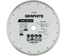Graphite Turbo pjovimo deimantinis diskas, 230 x 22,22 mm, sausam pjovimui