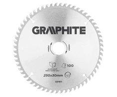 Graphite Diskinio pjovimo diskas, Widia, 250 x 30 mm, 100 dantų, aliuminio