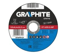 Metalo šlifavimo diskas GRAPHITE 27 A30-S 125 x 6,4 x 22,2 mm