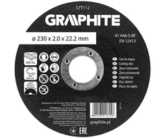 Graphite Pjovimo diskas, metalo „Corundum“ 230 x 2,0 x 22,2 mm, 41 A46-S-BF
