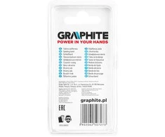 Šlifavimo juostos GRAPHITE 12,7 mm, K60/K120, 10 vnt. + kotas 3,2 mm