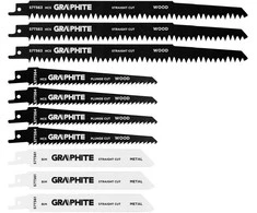 Zestaw Rinkinys Tiesinio pjūklo geležčių rinkinys, TPI 5, TPI 6, TPI 18, HCS/BIM, 10 vnt.