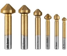 Grąžtas Wiertła TiN kūginiai įgilinamieji grąžtai nuožulnoms formuoti, 6,3–20,5 mm, 6 vnt. rinkinys