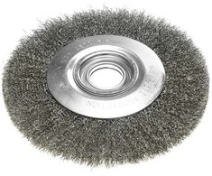 Szczotka Vielinis diskinis šepetys 200 x 32 mm, gofruota viela, plienas