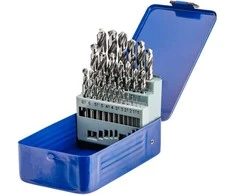 Grąžtas Komplet Grąžtų rinkinys plienui ir ketui NWKa M-25, 1,0–13,0 mm, šlifuoti, HSS (25 vnt.)