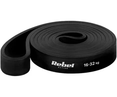 Guma TPE mankštos juosta – „Power Band PT-3“, juoda, 16–32 kg, REBEL ACTIVE