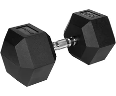 Gumuotas ketaus hantelis HEX 35 kg REBEL ACTIVE
