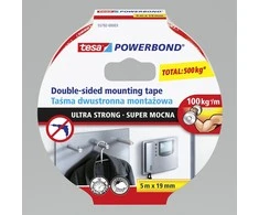 Dvipusė lipnioji juosta Tesa Ultra Strong 5m x 19mm, balta