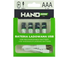 Plastrol Bateria ładowana usb-c, 750mwh, 4xaaa