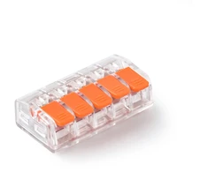 Plastrol Komplektas 5 vnt. greitųjų movų su svirtimis visų tipų laidams: sz-5d; 32A; 450V; lankstus laidas 0,2-1,5 mm², standus laidas 0,2-4 mm².