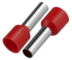 HAND Końcówka tulejkowa izolowana do przewodów 1x6mm2; dł tulejki 20mm raudona 20 vnt.