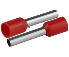 HAND Końcówka tulejkowa izolowana do przewodów 1×2,5mm2; dł tulejki 19,2mm raudona 50 vnt.