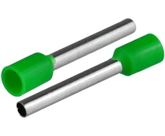 HAND Końcówka tulejkowa izolowana do przewodów 1×2,5mm2; dł tulejki 25,2mm žalia 50 vnt.