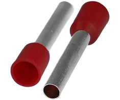 HAND Końcówka tulejkowa izolowana do przewodów 1x4mm2; dł tulejki 25,5mm raudona 50 vnt.