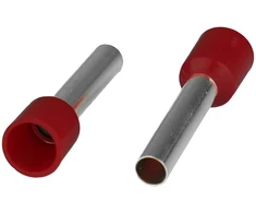 HAND Końcówka tulejkowa izolowana do przewodów 1x6mm2; dł tulejki 26mm raudona 20 vnt.