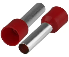 HAND Końcówka tulejkowa izolowana do przewodów 1x10mm2; dł tulejki 27,5mm raudona 20 vnt.