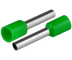 HAND Końcówka tulejkowa izolowana do przewodów 1×2,5mm2; dł tulejki 19,2mm žalia 50 vnt.