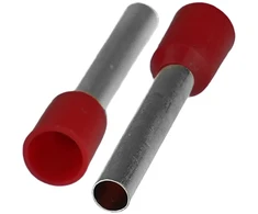 HAND Końcówka tulejkowa izolowana do przewodów 1x4mm2; dł tulejki 25,5mm raudona 20 vnt.