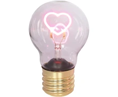 Hand Light Dekoracja świetlna ; żarówka led na baterie – serce; lumen 2700-3000k