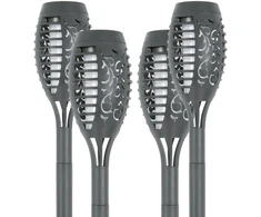HAND Light Lampa ogrodowa solarna pochodnia 12led; 1500k (komplet 4 vnt)