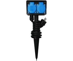 Hand Pro Sodo ilgintuvas keturgubas įkalamas, guminis, 3×1,5mm, 1,5m, IP44, prancūziškas lizdas