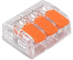 HAND Rinkinys 100szt szybkozłączek su dźwigniami do wszystkich rodzajów przewodów: sz-3d; 24a ; 450v;przewód elastyczny 0,2-1,5mm?,przewód sztywny 0,2-2,5mm?