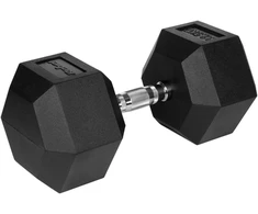 Gumuotas ketaus hantelis HEX 32.5kg REBEL ACTIVE