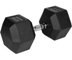 Gumuotas ketaus hantelis HEX 40 kg REBEL ACTIVE