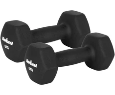 Hantelki HEX 2x6kg neopreno ketaus hanteliai, REBEL ACTIVE