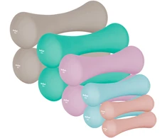 Hantelki Ketaus neopreno hantelių rinkinys 21 kg (2x0,5kg + 2x1 kg + 2x2 kg + 2x3 kg + 2x4 kg), REBEL ACTIVE