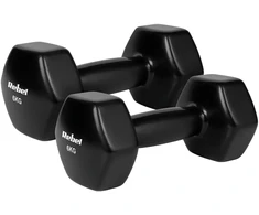 Hantelki żeliwne winylowe HEX 2x6kg, REBEL ACTIVE