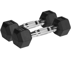 Gumuoti ketaus hanteliai HEX 2x2kg, REBEL ACTIVE