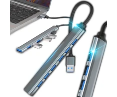 Hub usb 3.0 rozdzielacz rozgałęźnik 7 portów 7x usb slim 7w1 smukły