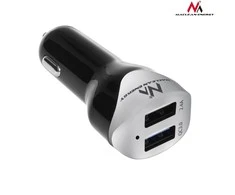 MACLEAN MCE157 Maclean MCE157 Automobilinis pakrovėjas max4,8A 2xUSB Qualcomm QC QC 3.0 plus 1,5m sidabrinis