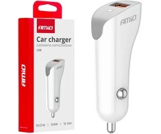 Automobilinis įkroviklis USB-A 2.1A 12/24V AMiO-03873