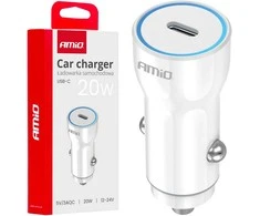 Automobilinis įkroviklis USB-C 20W 12/24V AMiO-03880