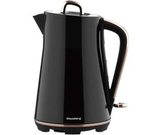 Czajnik, Virdulys, Elektrinis virdulys, nerūdijančio plieno, juodas, 1,7 l, 1850–2200 W, klausberg, KB-9015