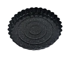 King Hoff KingHoff Forma do pieczenia tarty Ø28 cm, stal węglowa, marmurkowa, juoda, KINGHOFF KH-1956
