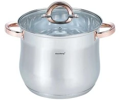 Puodas plieno su pokrywą, 7,0l, śr.22cm, klausberg, kb-7792