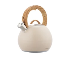 Virdulys, Plieninis virdulys 3 l, matinės smėlio spalvos, su medžio imitacijos rankena, Klausberg kb-7956