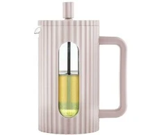 Klausberg Zaparzacz do kawy/herbaty su dociskiem poj. 0,60l w kolorze jasnoróżowym kb7749