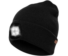 Žieminė kepurė su žibintuvėliu - juoda Trizand 22663