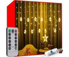 Iso Trade Šviesos užuolaida 108led usb šilta balta kŚ19736