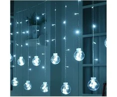 Iso Trade Šviesos užuolaida 108led usb - šalta balta kŚ19770