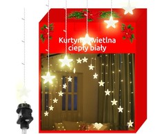 Iso Trade Light curtain 136LED - warm baltas 31V KŚ11337