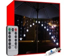 Iso Trade Šviesos užuolaidos 136led usb šaltai balta kŚ19740
