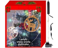 Iso Trade 200 LED lempučių - angelo plaukai - daugiaspalviai 12V