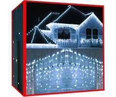 Iso Trade Kalėdinės lemputės - varvekliai 300 led šaltai balta 31v