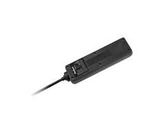 Juodas Rebel ilgintuvas su jungikliu 3 lizdai - 5m (1.5mm)