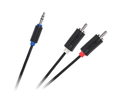 Cabletech kabelis 3.5 AUX - 2xRCA 1m